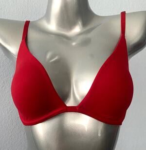 Victoria's Secret Nwt Red Smooth Soft Incredible Unlined Plunge Bra 32C